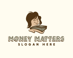 Money Lending Woman logo design