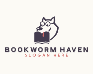 Dog Animal Book  logo design