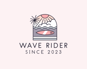 Sunset Surfing Beach  logo