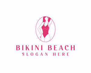 Woman Bikini Swimsuit logo design