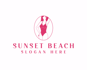 Woman Bikini Swimsuit logo design