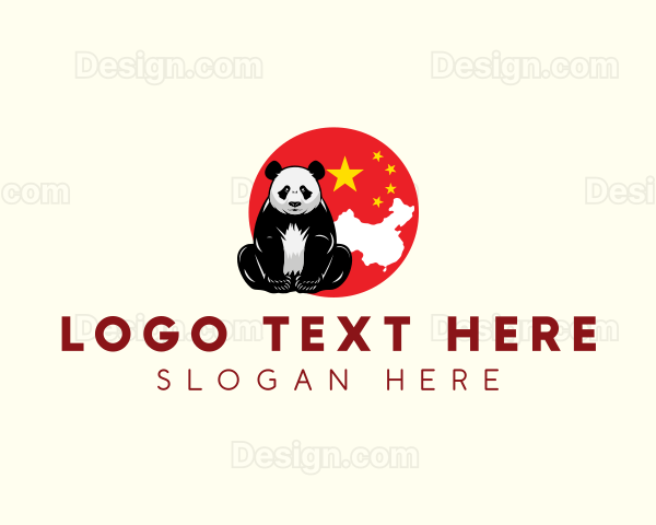 China Panda Animal Logo