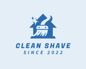 House Broom Cleaning logo design