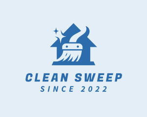 House Broom Cleaning logo design