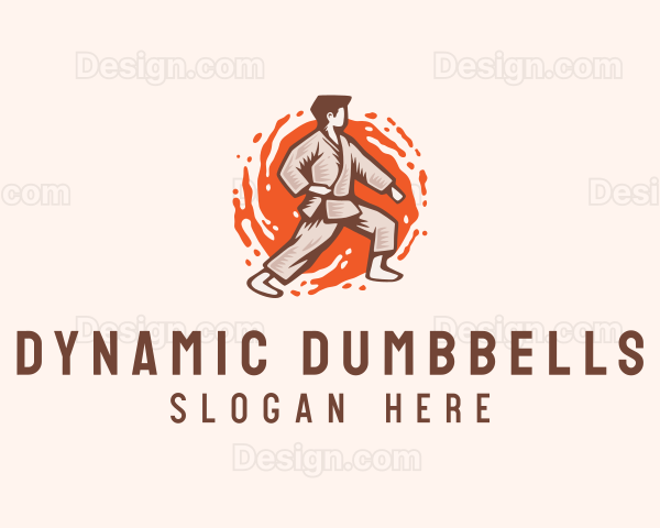 Karate Martial Arts Fighter Logo