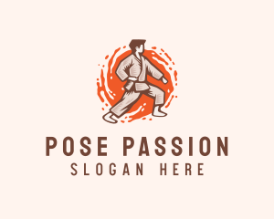 Karate Martial Arts Fighter logo design