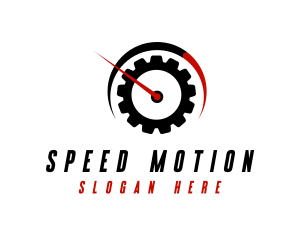 Automotive Speedometer Cogwheel logo design