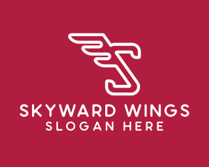 Wings Letter S logo design