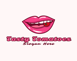 Tomato Woman Lips logo design