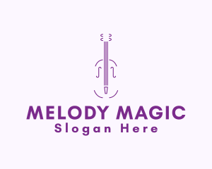 Simple Violin Instrument Logo
