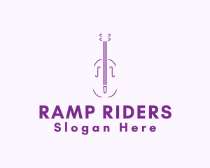 Simple Violin Instrument Logo