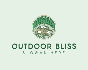 Outdoor Forest Campsite logo design