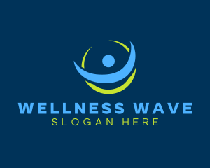 Wellness Yoga Person logo design