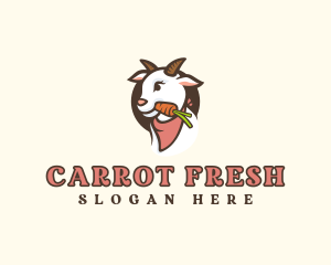 Goat Carrot Horn  logo design