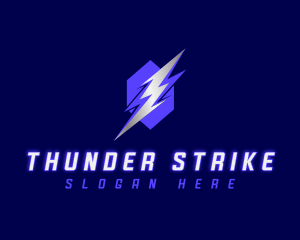 Electric Thunder Lightning logo design