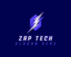 Electric Thunder Lightning logo design