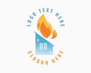 Heating Cooling House logo