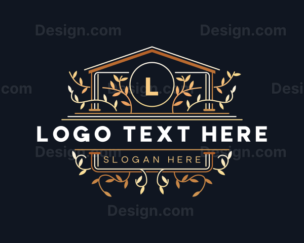 Luxury Floral Vineyard Logo