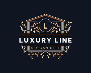 Luxury Floral Vineyard logo design