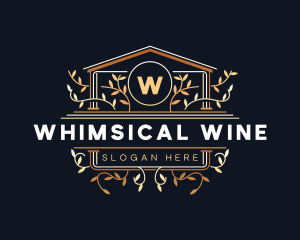 Luxury Floral Vineyard logo design