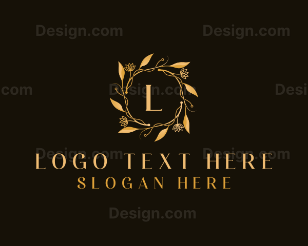 Luxury Wreath Flower Logo