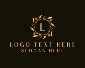 Luxury Wreath Flower logo