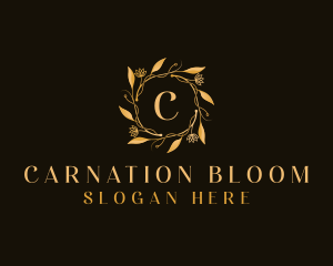 Luxury Wreath Flower logo design