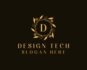 Luxury Wreath Flower logo design