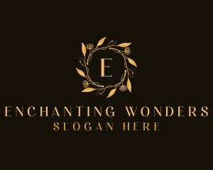 Luxury Wreath Flower logo design