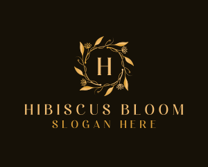 Luxury Wreath Flower logo design