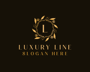 Luxury Wreath Flower logo design