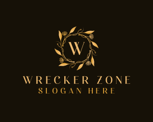 Luxury Wreath Flower logo design