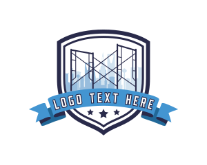 Platform - City Building Scaffolding logo design