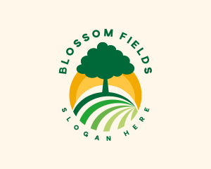 Farm Field Tree logo design