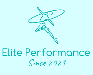 Monoline Gymnast Dancer logo