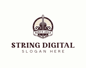 Viola String Instrument logo design