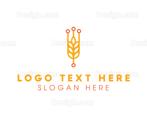 Wheat Rice Grain Logo