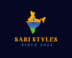 India Map Hindu logo