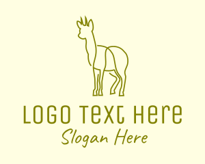 Deer Doe Animal Line Art logo