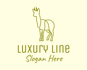 Deer Doe Animal Line Art logo design