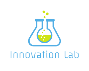 Science Lab Flasks logo design