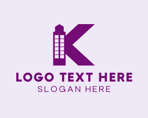 Purple Minimalist K Tower logo