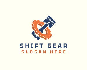 Piston Gear Mechanic logo design