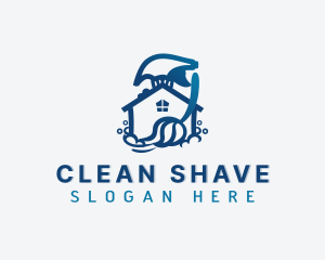 Sanitation Spray Cleaning logo design