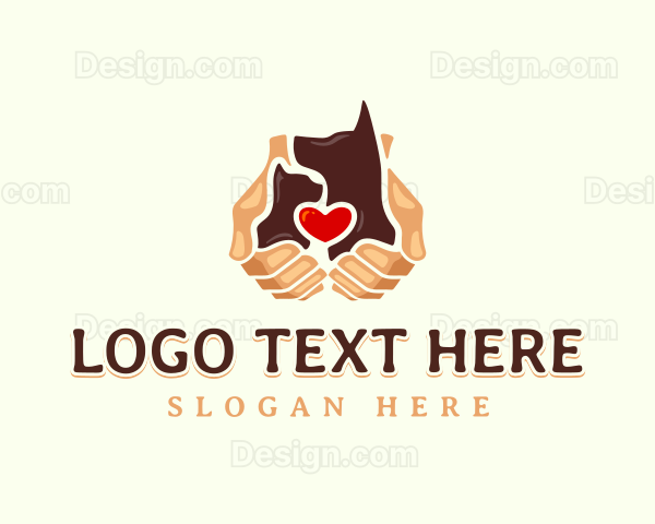 Dog Cat Pet Care Logo