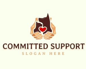 Dog Cat Pet Care logo design