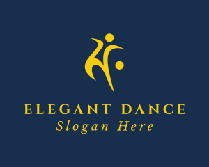 Fitness Dancing Human logo design