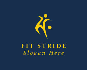 Fitness Dancing Human logo design