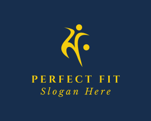 Fitness Dancing Human logo design