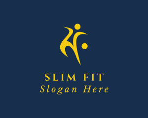 Fitness Dancing Human logo design